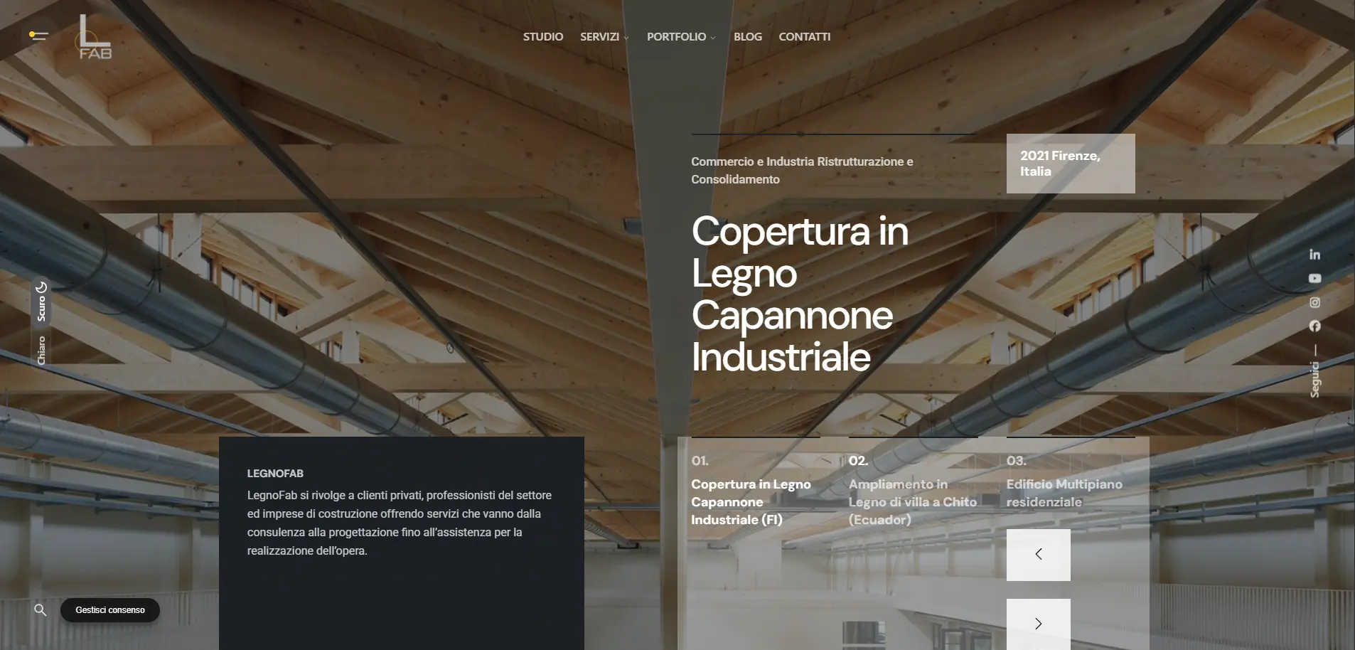 Screenshot del progetto Legnofab